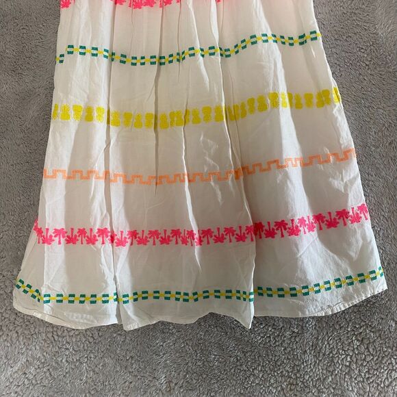 Cat & Jack Girls Size L (10/12) Tassel Embroidered Dress‎ Rainbow Colors Lined - Picture 6 of 12